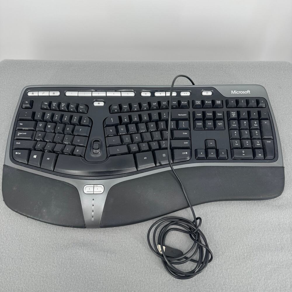Microsoft Natural Ergonomic Keyboard 4000 v1.0 Model KU-0462 USB Tested